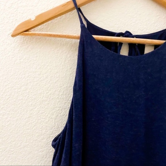 LOFT Navy Blue Halter Midi Dress XS - Picture 5 of 9